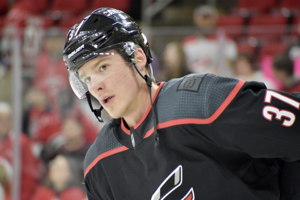 Forward Andrei Svechnikov is back on the ice for the Carolina